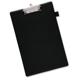 5 Star Office Standard Clipboard with PVC Cover Foolscap Black