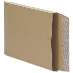 5 Star Office Envelopes Gusset 25mm Peel and Seal 115gsm Manilla C4 [Pack 125]