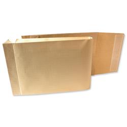 New Guardian Armour Envelopes Peel And Seal Gusset 50mm 130gsm Kraft Manilla 465x340mm Ref L28413 - Box 100
