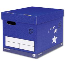 5 Star Elite Superstrong Archive Storage Box Foolscap Blue [Pack 10]