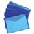 5 Star Office Envelope Stud Wallet Polypropylene A4 Translucent Blue Pack 5