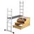 Hailo ProfiStep Multi Convertible Scaffold Platform Ladder Capacity 150kg W1.5xD0.5m 18kg Ref 1056-001