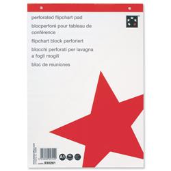 5 Star Eco Flipchart Pad Recycled Perforated 70gsm [Pack 5] - 930261