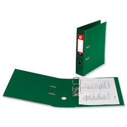 5 Star Office Lever Arch File Polyprop Spine 70mm Foolscap Green Pk10