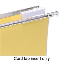 5 Star Office Card Inserts for Clenched Bar Suspension File Tabs White [Pack 50]