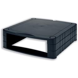 Monitor Screen Riser 34-100mm Storage Stackable 20kg Load Black