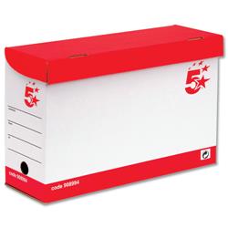 5 Star Office Transfer Case Hinged Lid Foolscap (Pack 20) - 908994