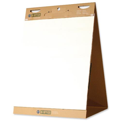 BiOffice Flipchart Easel Tabletop Pad Self Stick 635x762mm Ref