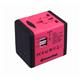 Swordfish VariPlug Dual USB Universal Travel Adaptor (Pink) Ref 40330
