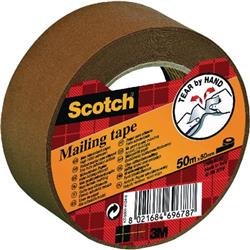 Scotch Paper Mailing Tape 50mmx50m Brown P.5050.S