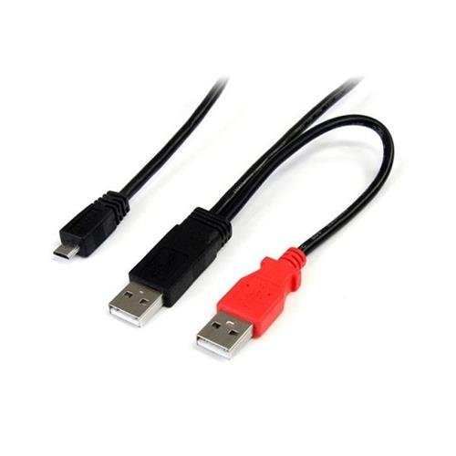 USB Y Cable for External Hard Drives (0.3m) USB2HAUBY1