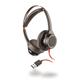 Plantronics Blackwire BW7225 Corded Boomless USB-A Stereo Headset with Active Noise Canceling (Black)