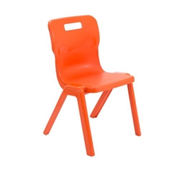 Titan One Piece Classroom Chair 480x486x799mm Orange (Pack of 10) KF78574