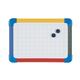 Bi-Office Laptop Board Schoolmate, Double Sided Plain/Gridded Magnetic, 4 colors Plastic Frame, A3 [pack of 5]