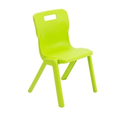 Titan One Piece Classroom Chair 432x407x690mm Lime (Pack of 10) KF78567