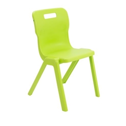 Titan One Piece Classroom Chair 482x510x829mm Lime (Pack of 10) KF78588