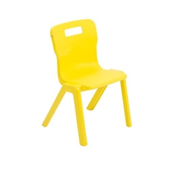 Titan One Piece Classroom Chair 363x343x563mm Yellow KF72158