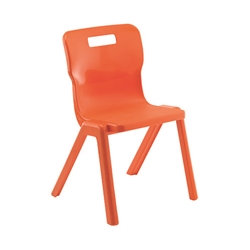 Titan One Piece Classroom Chair 480x486x799mm Orange (Pack of 30) KF78632