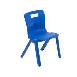 Titan One Piece Classroom Chair 363x343x563mm Blue KF72155