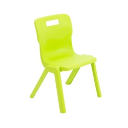 Titan One Piece Classroom Chair 435x384x600mm Lime (Pack of 30) KF78616