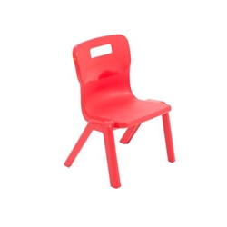 Titan One Piece Classroom Chair 360x320x513mm Red (Pack of 10) KF78536
