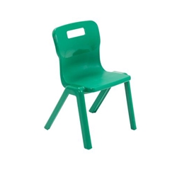 Titan One Piece Classroom Chair 363x343x563mm Green KF72156
