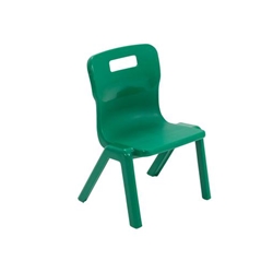 Titan One Piece Classroom Chair 360x320x513mm Green (Pack of 10) KF78538