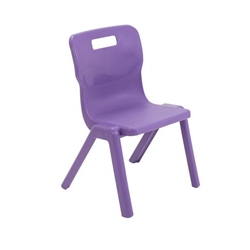 Titan One Piece Classroom Chair 435x384x600mm Purple (Pack of 10) KF78555