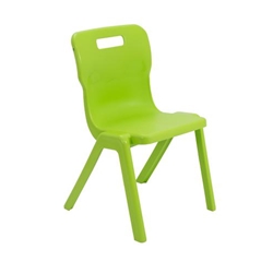 Titan One Piece Classroom Chair 480x486x799mm Lime (Pack of 30) KF78634