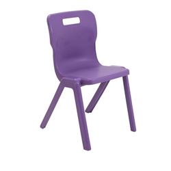 Titan One Piece Classroom Chair 482x510x829mm Purple (Pack of 30) KF78643