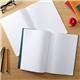 Rhino Project Book Top Blank Bottom 8mm Ruled A4 Green 32 Page Pack of 100 PW02410 3P