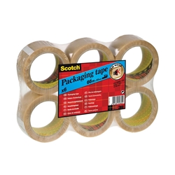 Scotch Packaging Tape Heavy 50mmx66m Clear (Pack of 6) PVC5066F6 T