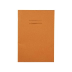 Rhino Exercise Book 8mm Ruled Margin A4 Orange 64 Page Pack of 100 Ex677110-5 3P