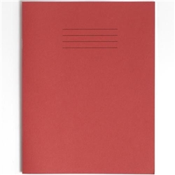 Rhino Project Book Top Blank Bottom 15mm Ruled 230x180mm Red 32 Page Pack of 100 PW02320 3P