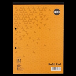 Rhino Refill Pad 8mm Ruled and Margin Headbound A4 50 Leaves Pack of 10 RE4FMH 3P