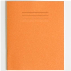 Rhino Exercise Book 8mm Ruled 205x165mm Orange 48 Page Pack of 100 Ex342118 3P