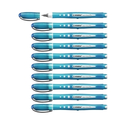 Stabilo Worker+ Colorful Rollerball Pen Blue (Pack of 10) 2019/41