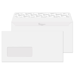 Blake Premium Business Ice White Wove Window Superseal Wallet 110x220mm 120G PK50 Code 31265 3P