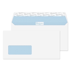 Blake Premium Office Ultra White Wove Window Superseal Wallet 110x220mm 120G PK50 Code 32214W 3P