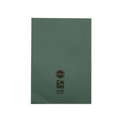 Rhino Exercise Book 8mm Ruled Margin A4 Dark Green 64 Page Pack of 50 Ex677165-5 3P