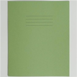 Rhino Project Book Top Blank Bottom 8mm Ruled 205x165mm Green 32 Page Pack of 100 PW02513 3P