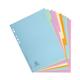 Exacompta Forever Recycled Divider 10 Part A4 170gsm Card Assorted Colours - 1610E