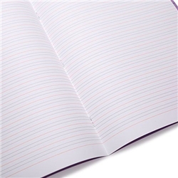 Writing Book 6mm Blue Ruled on 20mm Red Ruled 160x200mm Vivid Red 32 Page Pack of 100 SDxB2 3P