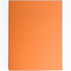 Rhino Exercise Book Plain 12mm Ruled Alternate 230x180mm Orange 48 Page Pack of 100 AG014 3P