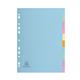 Exacompta Forever Recycled Divider 10 Part A4 170gsm Card Assorted Colours - 1610E
