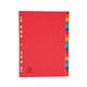 Exacompta Index A-Z A4 225gsm Pressboard Assorted Colours - 4803Z
