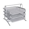 Q-Connect 3 Tier Letter Tray Silver KF00822