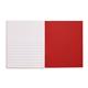Rhino Project Book Top Blank Bottom 12mm Ruled 205x165mm Red 32 Page Pack of 100 PW02568 3P