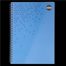 Rhino Twinwire Book 8mm Ruled A4 Blue 160 Page Pack of 5 RTWA4B 3P