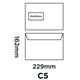 Blake Premium Business Vellum Laid Window Superseal Wallet 162x229mm 120Gm2 Pack 500 Code 95708 3P